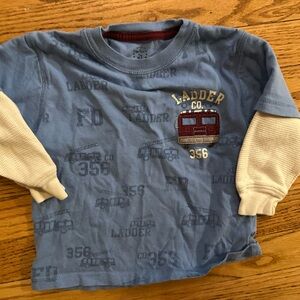 Carter's Blue and Cream Ladder Co. Long Sleeve Tee